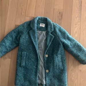Zara Seafoam Green Textured Coat